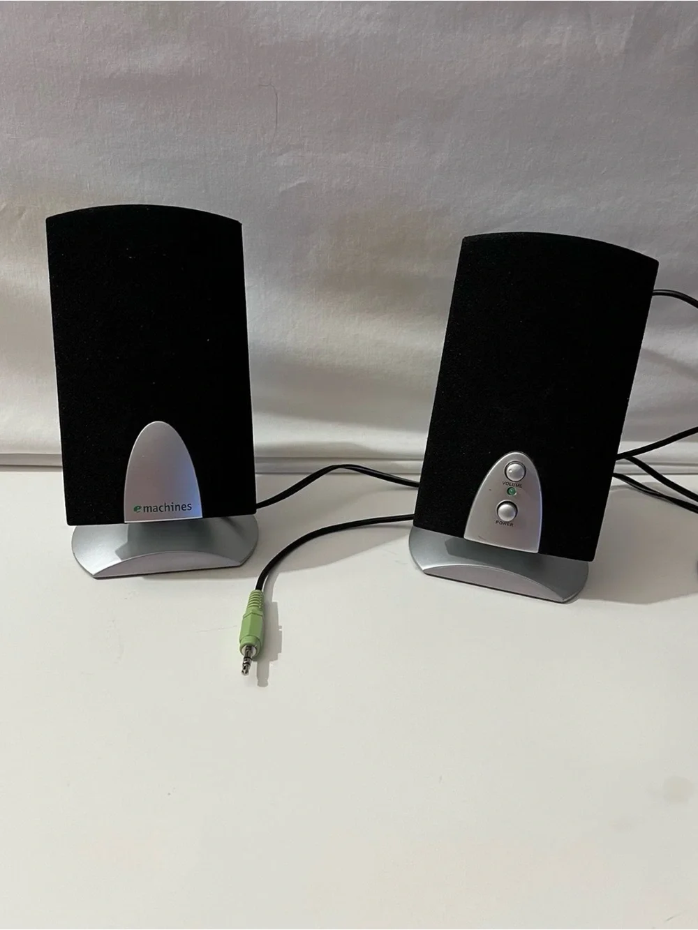 eMachines Black Computer Speakers with Silver Accents